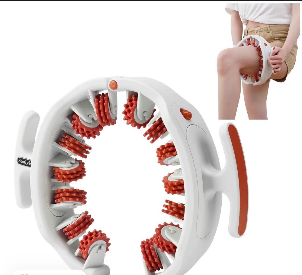 SOULYIS 3-in-1 Body Massage Roller U-Shape Deep Tissue Leg Thigh Massager